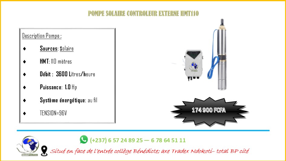 POMPE DC 110 mètres O K, CONTROLLEUR EXTERNE